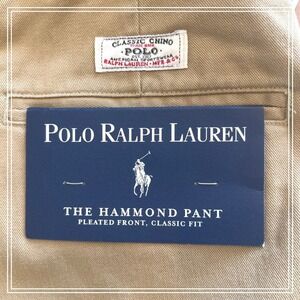 Polo Ralph Lauren Mens Hammond Pant Khaki Chino Pleated Classic 40x30 NWT Preppy